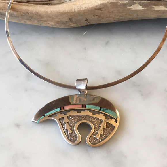 Sold Vintage Navajo Richard Begay Bear Pendant - Picture 11 of 11